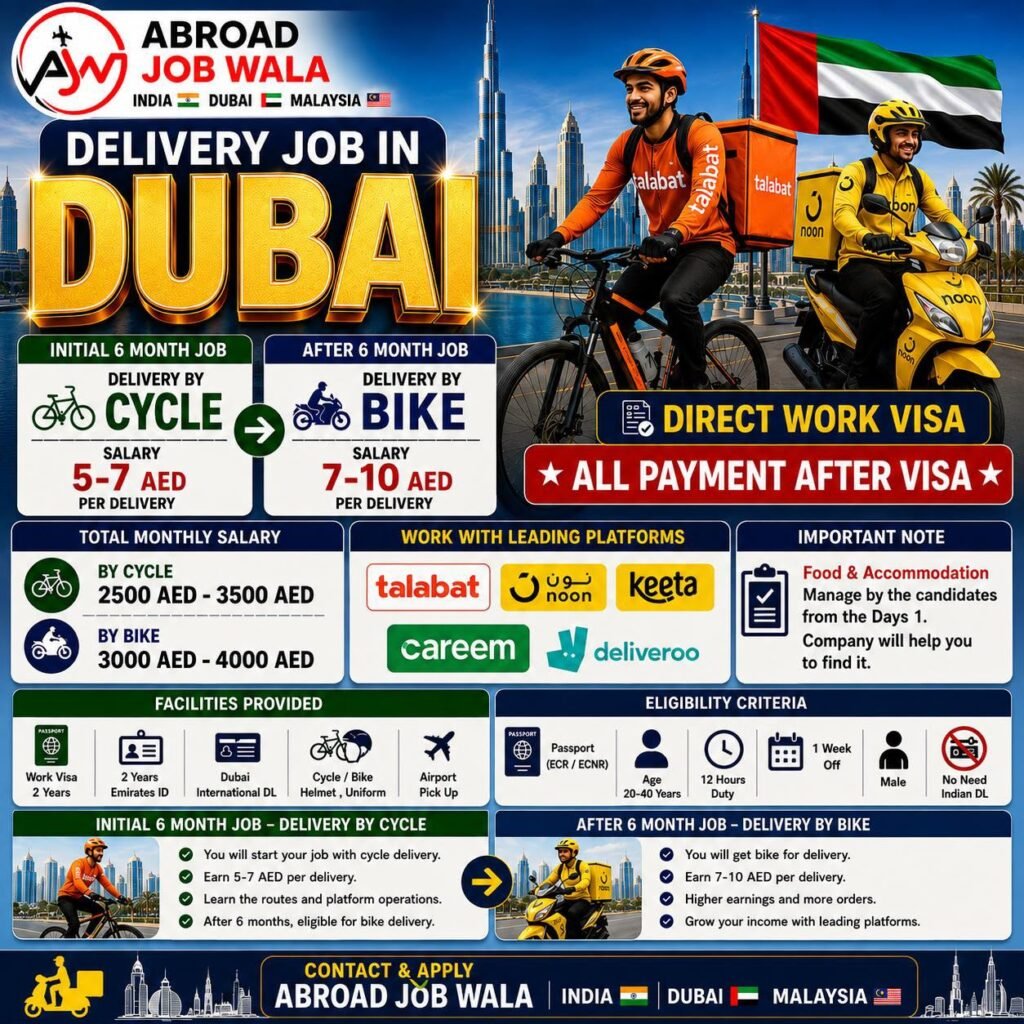Dubai Delivery Boy Job