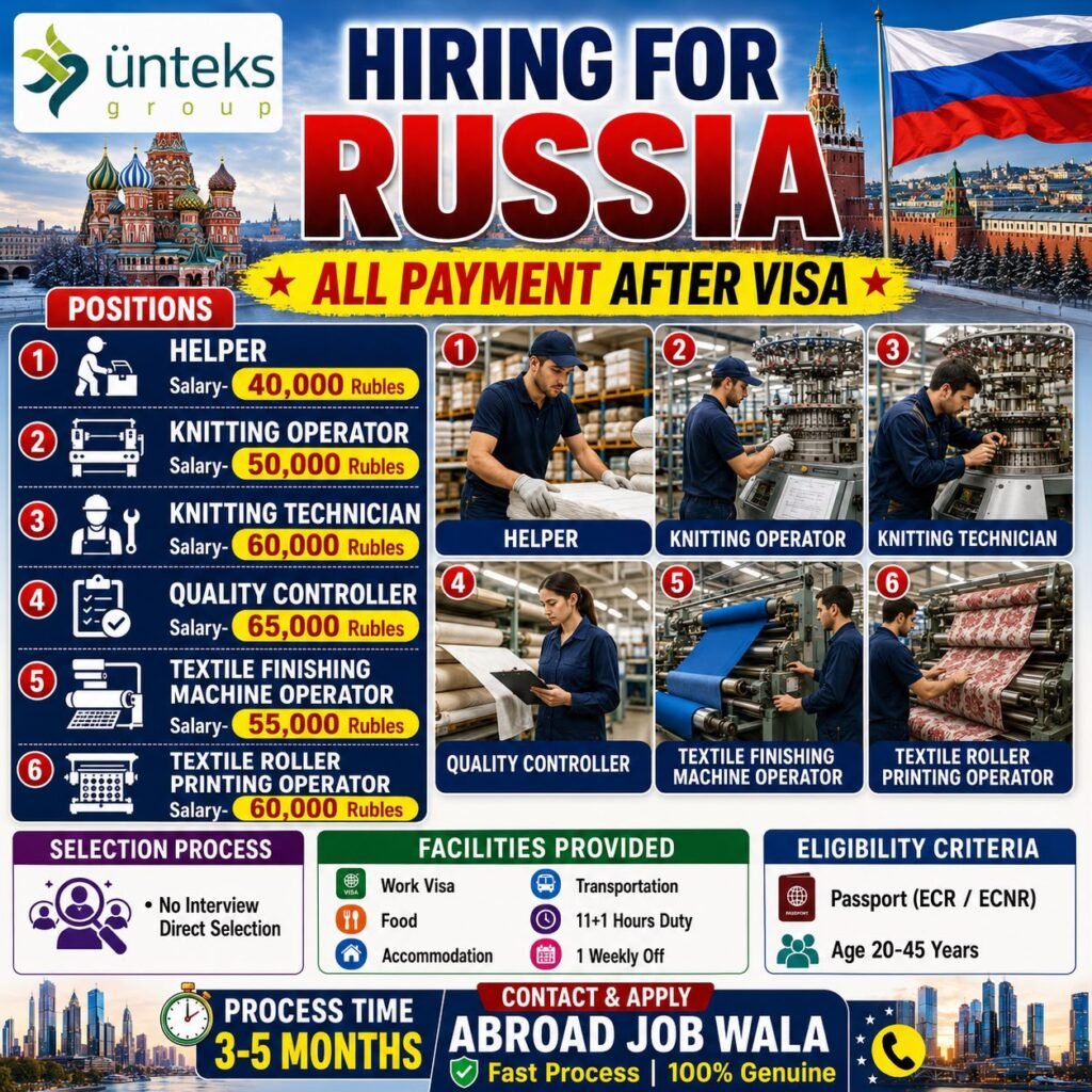 Russia Unteks Company Job